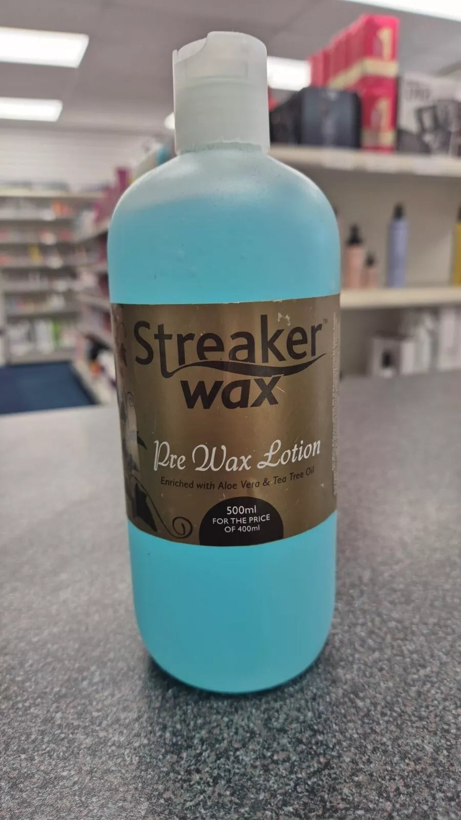 Streaker Pre Wax lotion 500ml with tea tree oil
