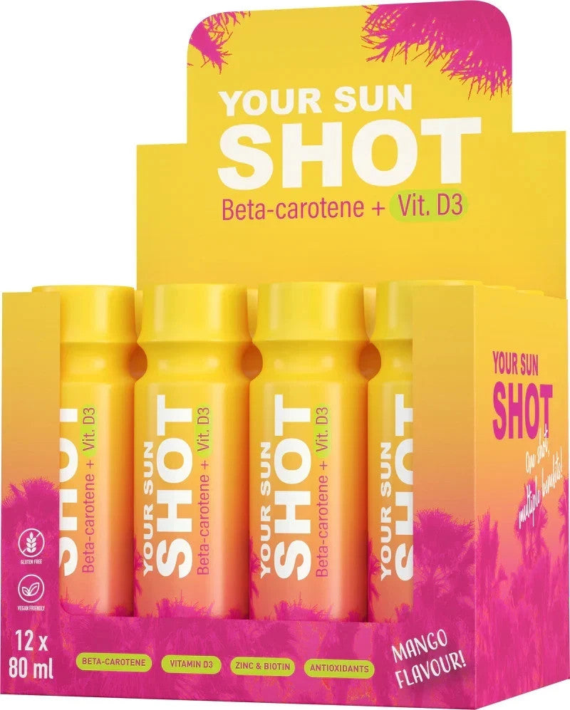 Your Sun Shot Tanning Accelerator Drinks with Beta-Carotene, Biotin & Vitamin D