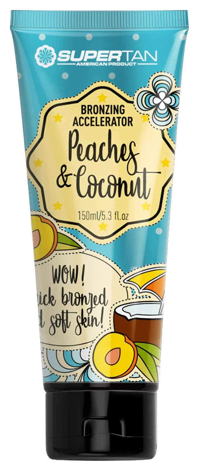 SuperTan PEACHES & COCONUT Bronzing Accelerator Lotion & Ultra Moisturiser 150ml