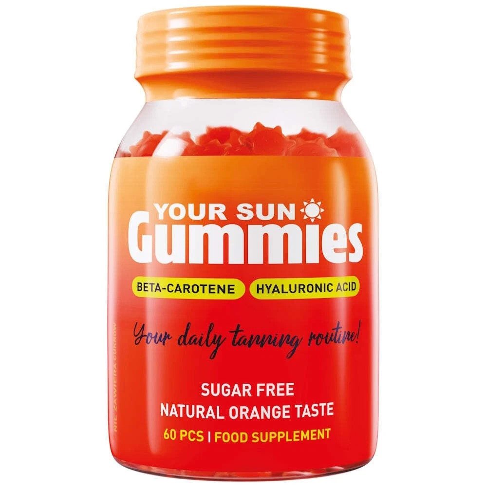 Your Sun Gummies (Jar of 60) Beta-Carotene Hyaluronic Acid Sugar Free Supplement