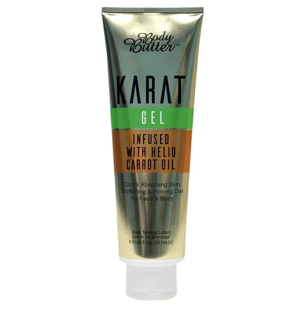 Body Butter KARAT GEL infused with Helio Carrot Oil Dark Tanning Lotion 251ml