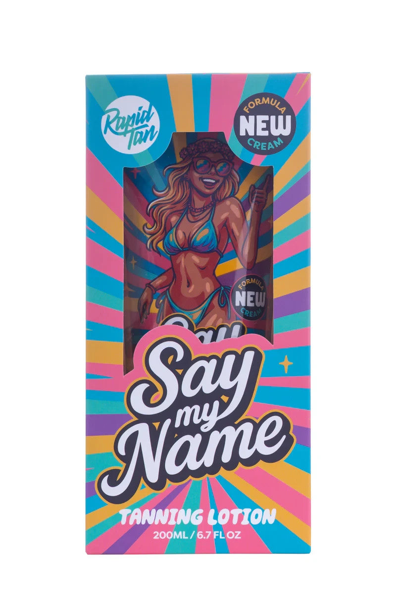 Rapid Tan 200ml Sunbed Tanning Accelerator Cream say my name