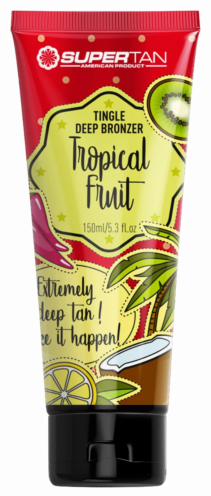 SuperTan Tropical Fruit Tingle Deep Bronzer sunbed tanning lotion cream 150ml