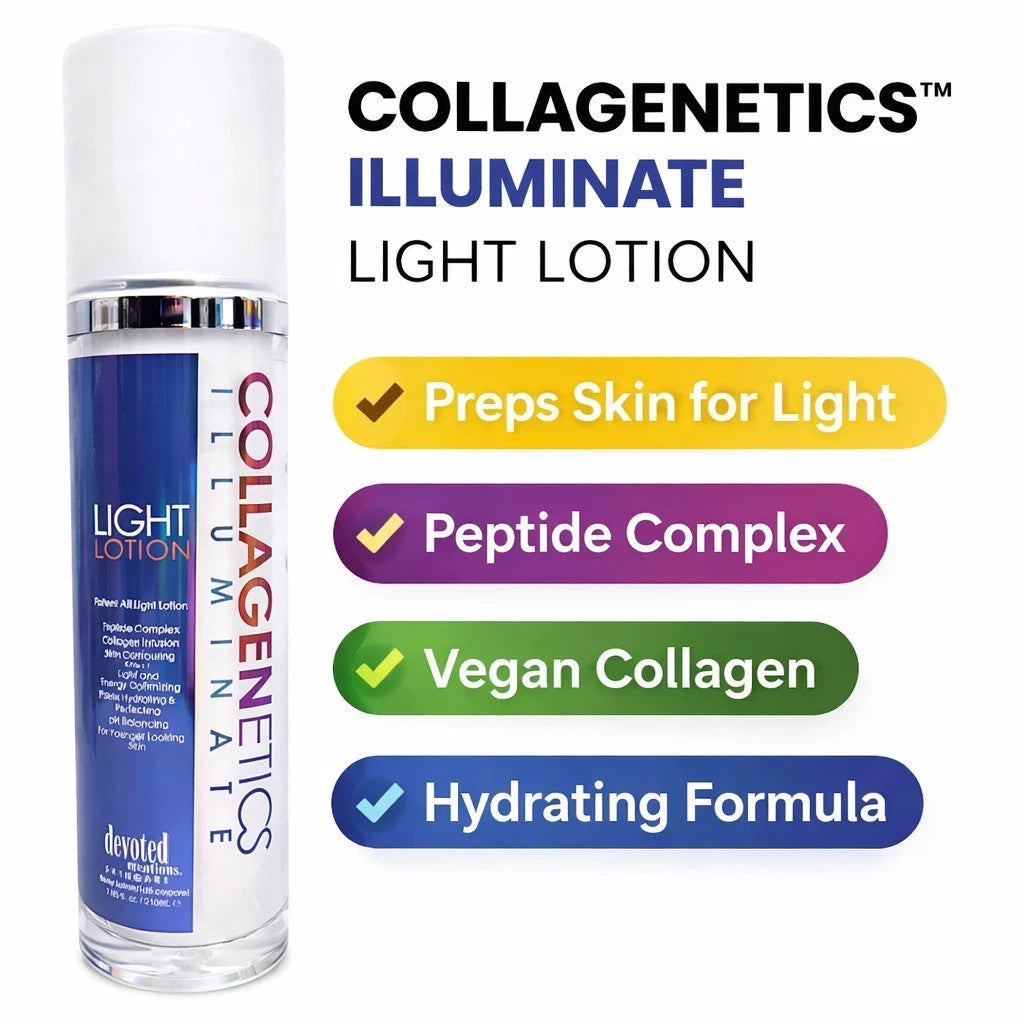 Devoted Creations Collagenetics Illuminate Light Lotion 210mlRedlight UV Tanning