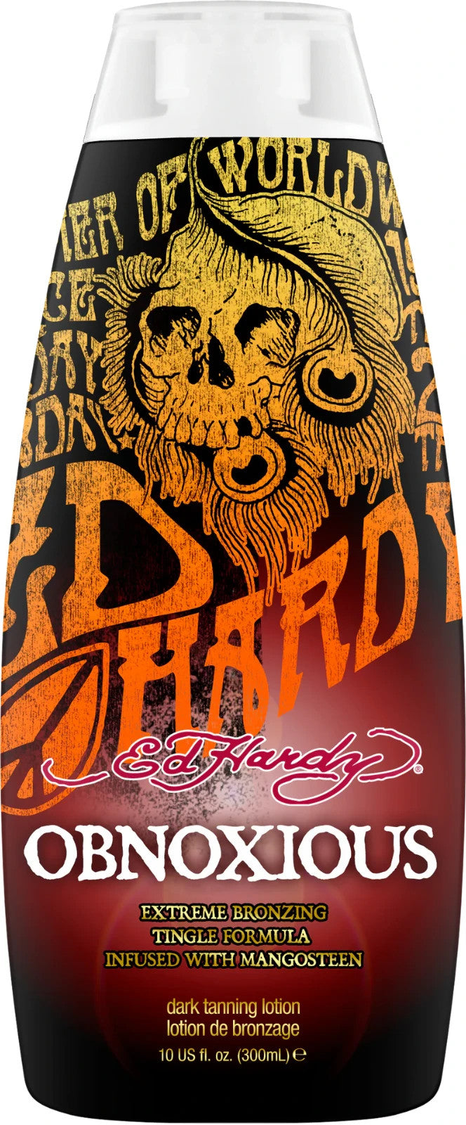 Ed Hardy OBNOXIOUS Extreme Bronzing Hot Tingle Formula Sunbed Lotion 300ml