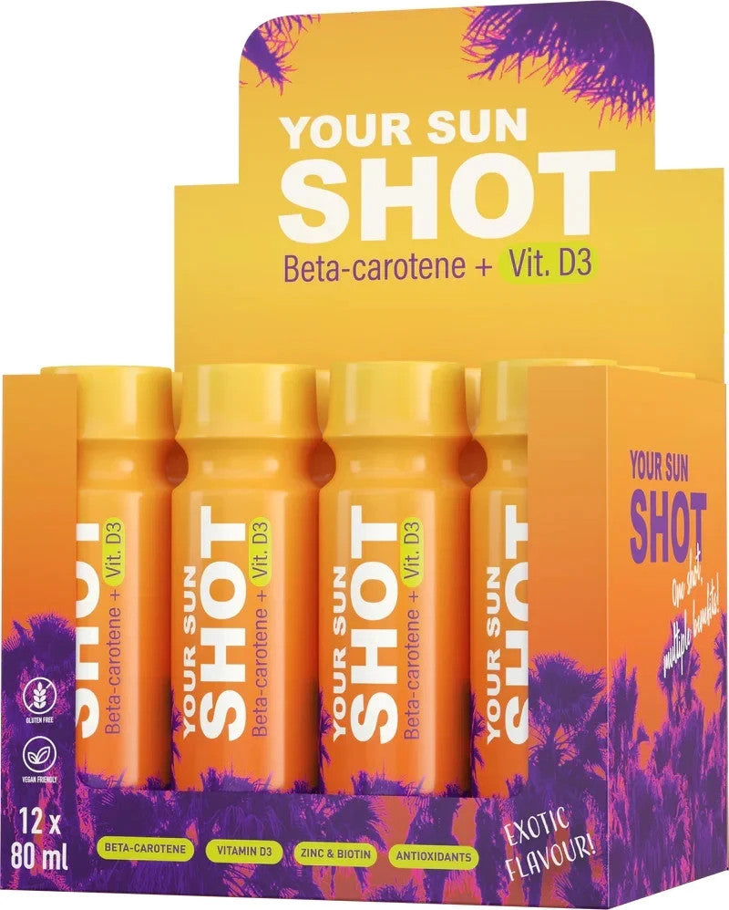 Your Sun Shot Tanning Accelerator Drinks with Beta-Carotene, Biotin & Vitamin D
