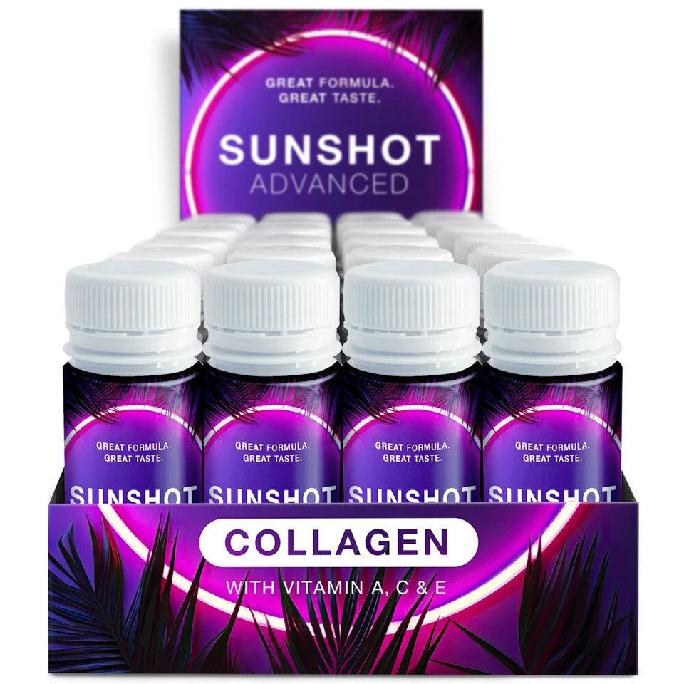 Sunshot Advanced Drink w/ Vitamins, Collagen and Beta Carotene Sun Shot