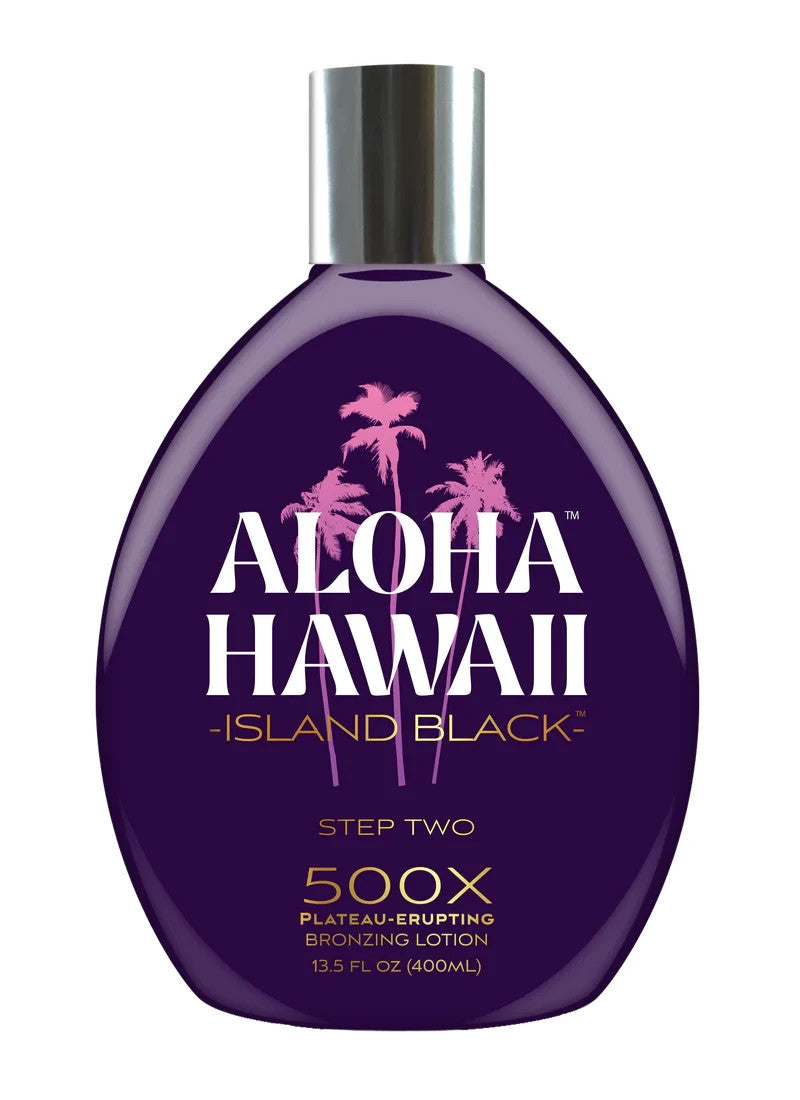 Tan Incorporated ALOHA HAWAII  ISLAND BLACK 500X Plateau Erupting Bronzer Lotion