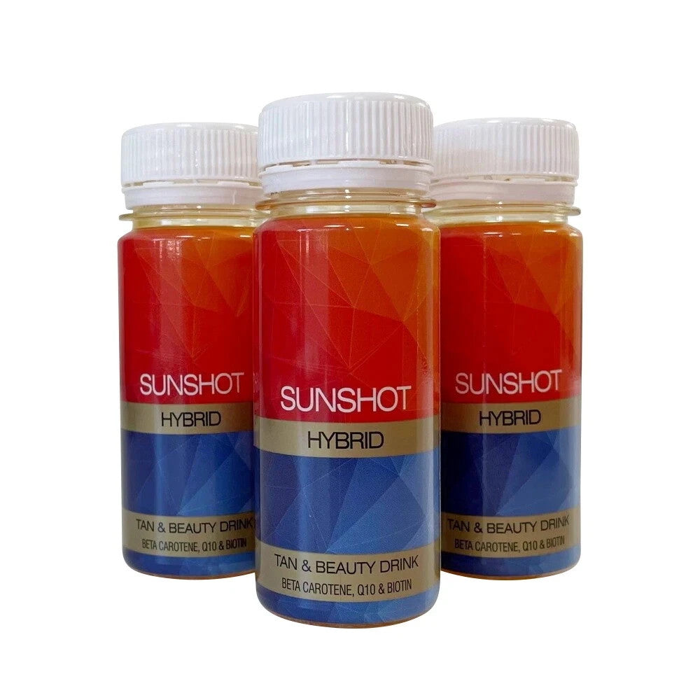 Sunshot Original Hybrid Tanning & Beauty Drink Supplement display 24 in box