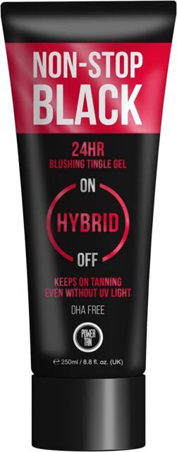 Power Tan Non-Stop Black Tingle Gelee DHA Free Tanning Accelerator 250ml